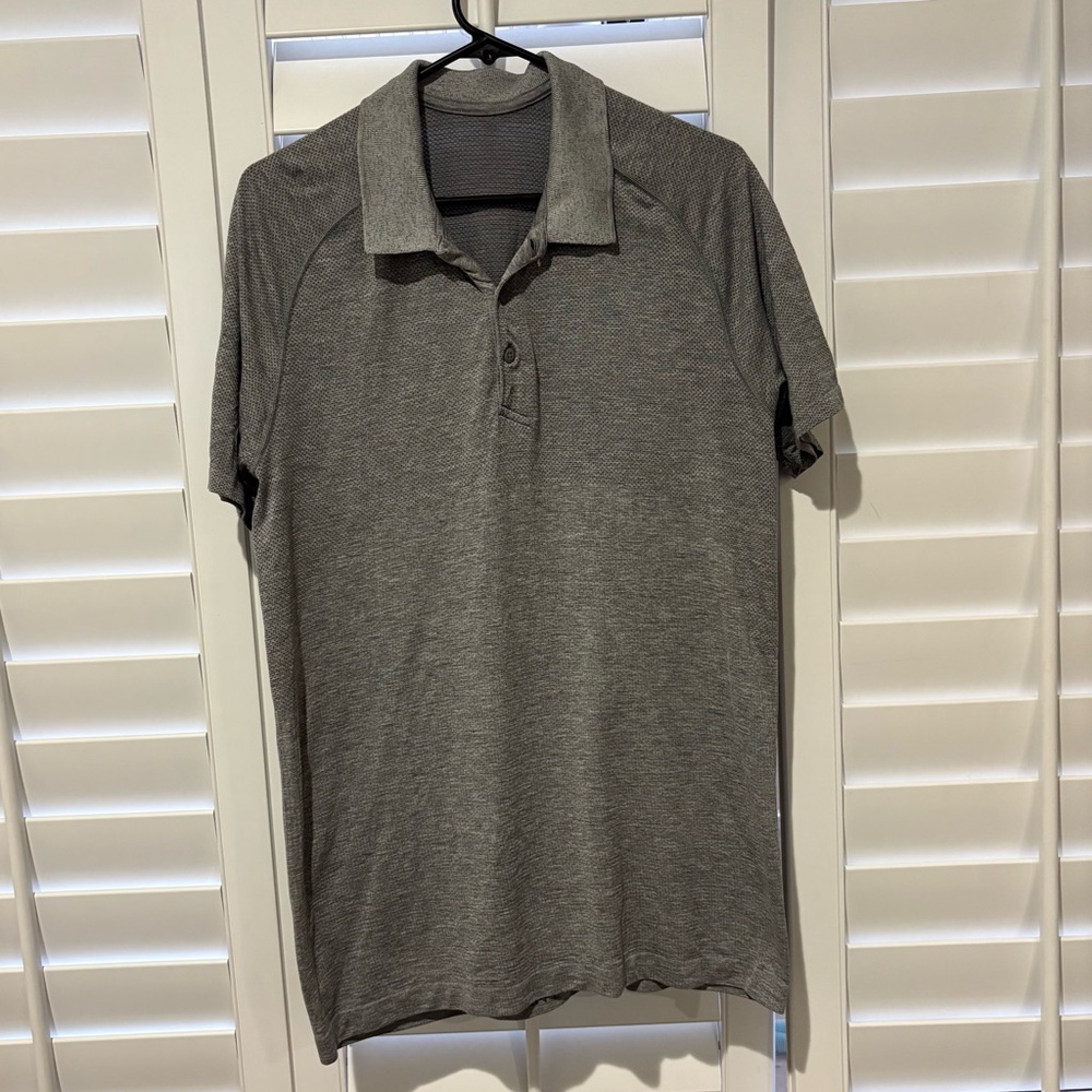 Lululemon Gray Metal Vent Tech Polo Large